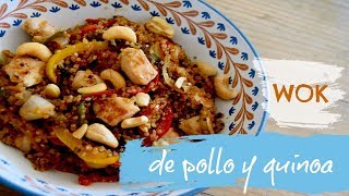 WOK DE POLLO Y QUINOA  RECETA SALUDABLE [upl. by Airlia]