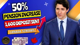 50 Pension Increase For Retires  1600 New Direct Deposit Sent For Canada Seniors [upl. by Ecnav95]