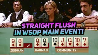 Straight Flush vs Full House in 2005 WSOP Main Event  Jennifer Harman vs Cory Zeidman [upl. by Leahcimnhoj]