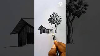 Easy Pencil Shading Scenery Drawing shorts sketch drawing [upl. by Shaver94]