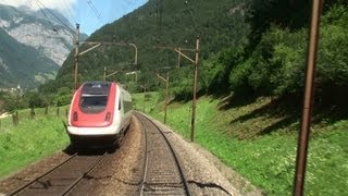 World Famous Gotthard Railway part1 FaidoGöschenen mit GotthardtunnelReise Gotthardbahn2012 [upl. by Eenoj73]