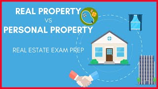 Real Property vs Personal Property Whats the difference Real Estate Exam Prep Concepts [upl. by Warton730]