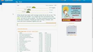 212 wpm race on TypeRacer [upl. by Enyt]