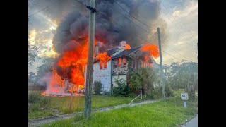 Jacksonville Fire Rescue Department responds to multiple houses on fire [upl. by Payton]