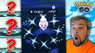 Shiny Vanillite Caught The odds of THIS happening are Extremely Low Pokémon GO [upl. by Stickney]