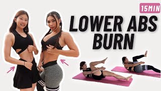 15 min Killer LOWER ABS Workout for Intense Belly Burn ft YuliaBaltschun [upl. by Thrift]