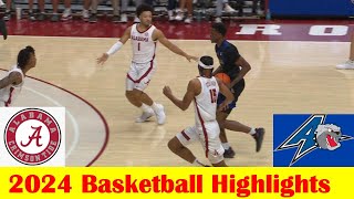 UNC Asheville vs 2 Alabama Basketball Game Highlights 11 4 2024 [upl. by Dazhehs]