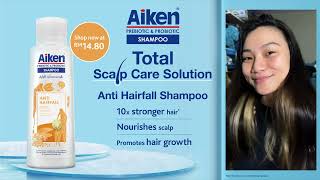 AikenShampoo AntiHairfall for 10x Stronger Hair  Enriched with Ginseng to improve hair volume [upl. by Adnuahsor871]