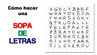 Como hacer una SOPA DE LETRAS fácil [upl. by Nwahshar609]