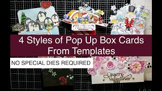 POP UP BOX CARDS Made Without Special Dies [upl. by Hymen]