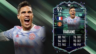 FIFA 22 RAPHAEL VARANE 92 FLASHBACK PLAYER REVIEW I FIFA 22 ULTIMATE TEAM [upl. by Tadeo761]