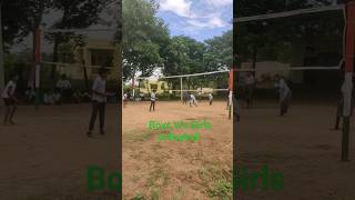 Boys vs Girls volleyball 🏐 match olympic funny cricket chandrayaan volleyball rplgym dangal [upl. by Bullis252]