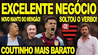 PHILIPPE COUTINHO BATE MARTELO SOBRE FUTURO EXCELENTE NEGÓCIO NO FLAMENGO NOVO MANTO DO MENGÃO E [upl. by Baptlsta]