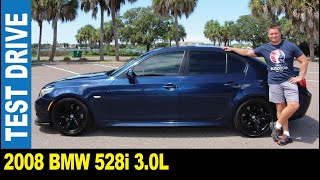 2008 BMW 528i 30L blue custom body kit black rims dual exhaust  Jarek in Pinellas Park Florida USA [upl. by Jaylene]