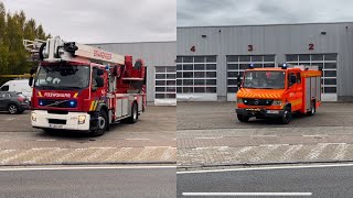 Uitruk brandweer post Putte voor bijstand ziekenwagen ladder in Beerzel Putte [upl. by Elmajian]