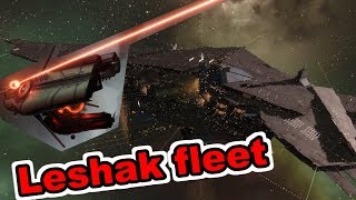 Fortizar and Leshak blow  EVE Online [upl. by Ellenej]