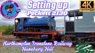 Positioning Peckett amp Sons No2130 for BrakeVan Rides at Hunsbury Hill Ironstone Railway [upl. by Fidel]