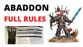 Abaddon the Despoiler  FULL RULES LEAK  Codex Chaos Marines Datasheet Review [upl. by Miran]