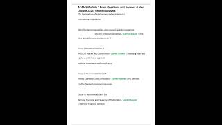 ACAMS Module 2 Exam Questions and Answers Latest Update 2024 Verified Answers [upl. by Alyakam75]