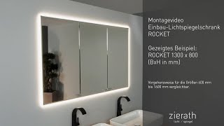 Zierath Montagevideo  EinbauSpiegelschrank quotROCKETquot [upl. by Frear]