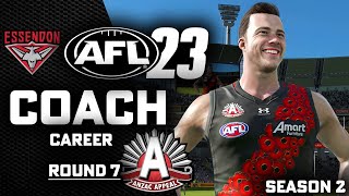 Anzac Day CLASSIC  AFL 23  Manager Mode Essendon  Round 7 [upl. by Ttcos]