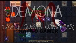 Demona Cave e quests completas  Tibia [upl. by Anilocin]