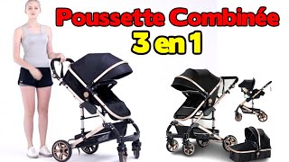 Poussette Combinée 3 en 1 Poussette Citadine Landau Poussette Canne Système de Voyage pour Bébé [upl. by Gerhard]