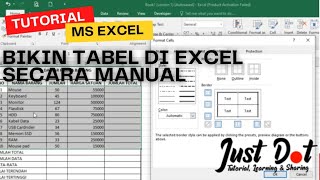 Cara Bikin Tabel Manual di Excel untuk Pemula tutorial tipstrik excel [upl. by Adnamahs]