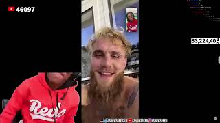 IShowSpeed calls Jake Paul live [upl. by Ellicul]