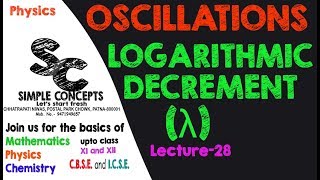 Lec 28  Oscillations  Logarithmic Decrement λ  JEE [upl. by Megan]