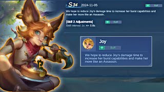 NEW PATCH BUFFED JOY IS FINALLY HERE😈 Totally Insane  Mobile Legends [upl. by Ettennaj]