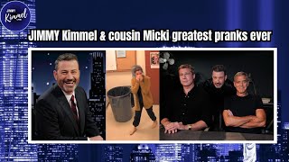 JIMMY Kimmel amp Cousin Micki George Clooney Brad Pitt  greatest pranks ever  Funy video [upl. by Aserehc]