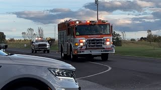 Maugansville Fire Co Engine 132 Brand New Utility 13 and WCDES Rehab 255 responding to a house fire [upl. by Htelimay953]