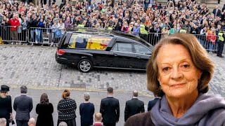 Maggie Smith Funeral  British Actress Maggie Smith Last Tribute Video 💔😭 [upl. by Ennayllek481]