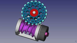 Globoid worm gearbox 201 with ball bearings backdrivable [upl. by Yellhsa]