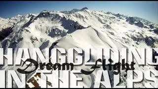 EPIC HANGGLIDING FLIGHT over the alps covered with snow [upl. by Camilla]