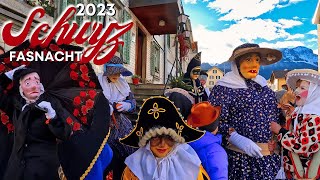 2023 Fasnacht in Schwyz  Schwyzer Nüssler  Narrentanz  4K 60 fps [upl. by Colp]