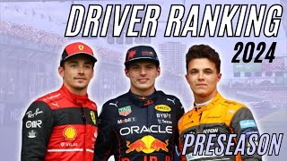 2024 Preseason F1 Driver Ranking [upl. by Yrtnahc563]