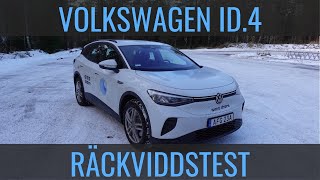 Volkswagen ID4 räckviddstest i 3 grader  Guiden om elbil [upl. by Maclaine]