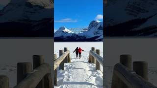 Winter in Banff 😍 banff adventuretravel canadianrockies explorecanada hikingadventures [upl. by Thevenot]