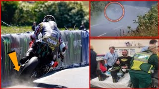 HEAVY CRASH 🔴 Peter Hickmans HIGHSPEED CRASH at Ginger Hall Isle of Man Senior TT 2024 [upl. by Cheffetz]