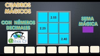 CUADROS MÁGICOS CON DECIMALES 3X3 ✅MÉTODO FÁCIL ¿Cómo solucionarlo [upl. by Belayneh]