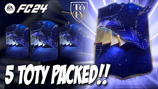 🌟 EPIC FC 24 TOTY Pack Opening 5 TOTY Cards  Icon SBC Completion [upl. by Malca]