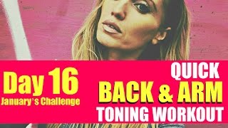 QUICK BACK AND ARM TONING WORKOUT  so say goodbye to back fat and bingo wings No equipment needed [upl. by Ybreh]