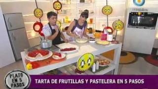 Tarta de frutilla con crema en 5 pasos [upl. by Luanne]