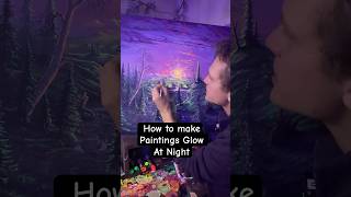 How I paint Glow in the Dark Fluorescent Oil Paintings ✨ art oilpainting painting [upl. by Buckden300]