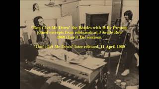 Dont Let Me Down  The Beatles  1969 joined excerpts from rehearsals [upl. by Eivla]