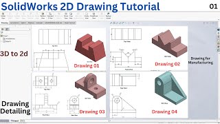 SolidWorks 2D Drawing Tutorial Class 01  Beginners Guide [upl. by Cohbath812]