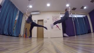 Gangsta Pole Dance routing with HIP HOP dance elements  BREAKTHEPOLE [upl. by Sihunn]