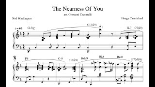 Piano Arrangement  1 quotThe Nearness Of Youquot arr Giovanni Ceccarelli [upl. by Juni]